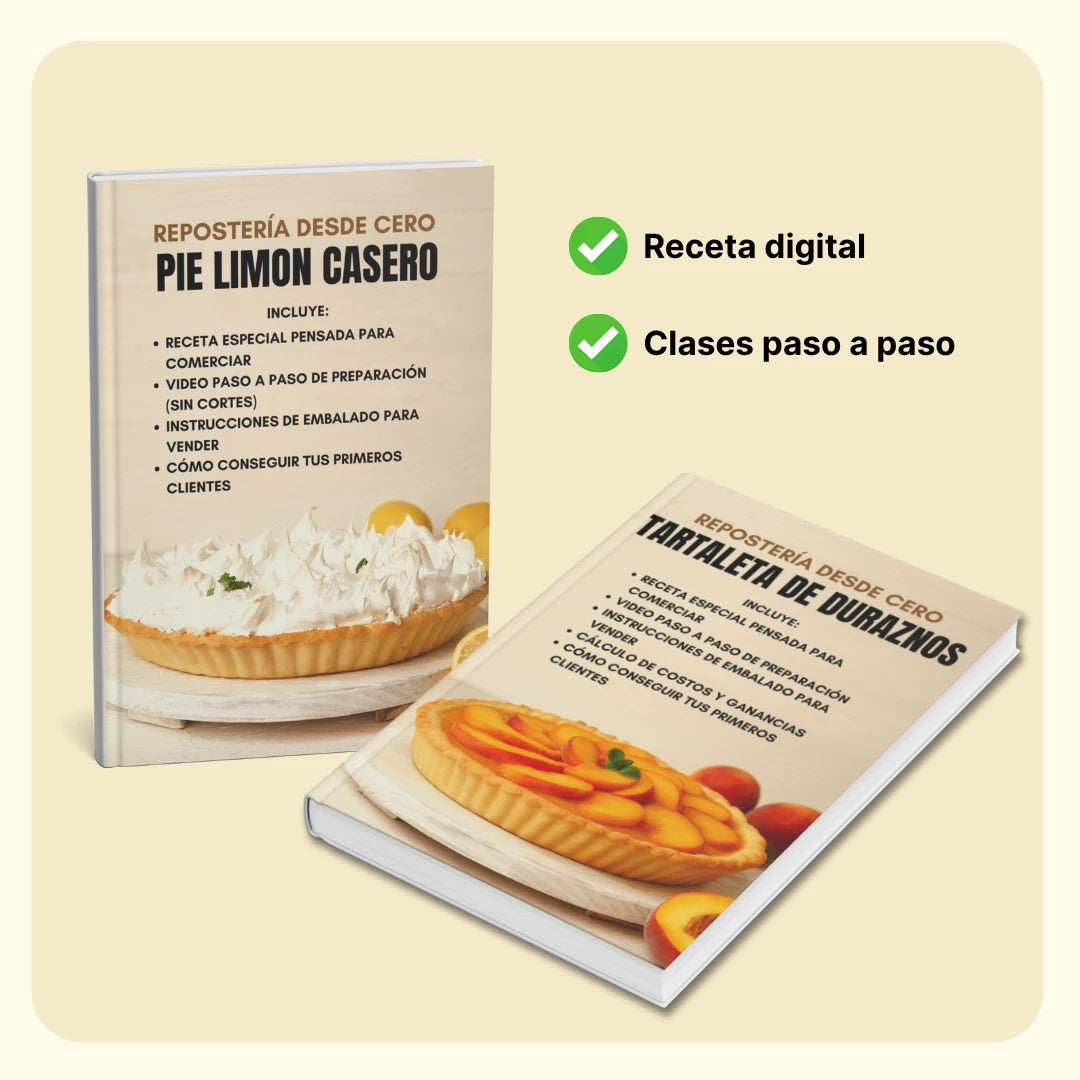 Curso Para Ganar Dinero Con Repostería: Clases grabadas + Recetas Maestras + Bonus Exclusivos